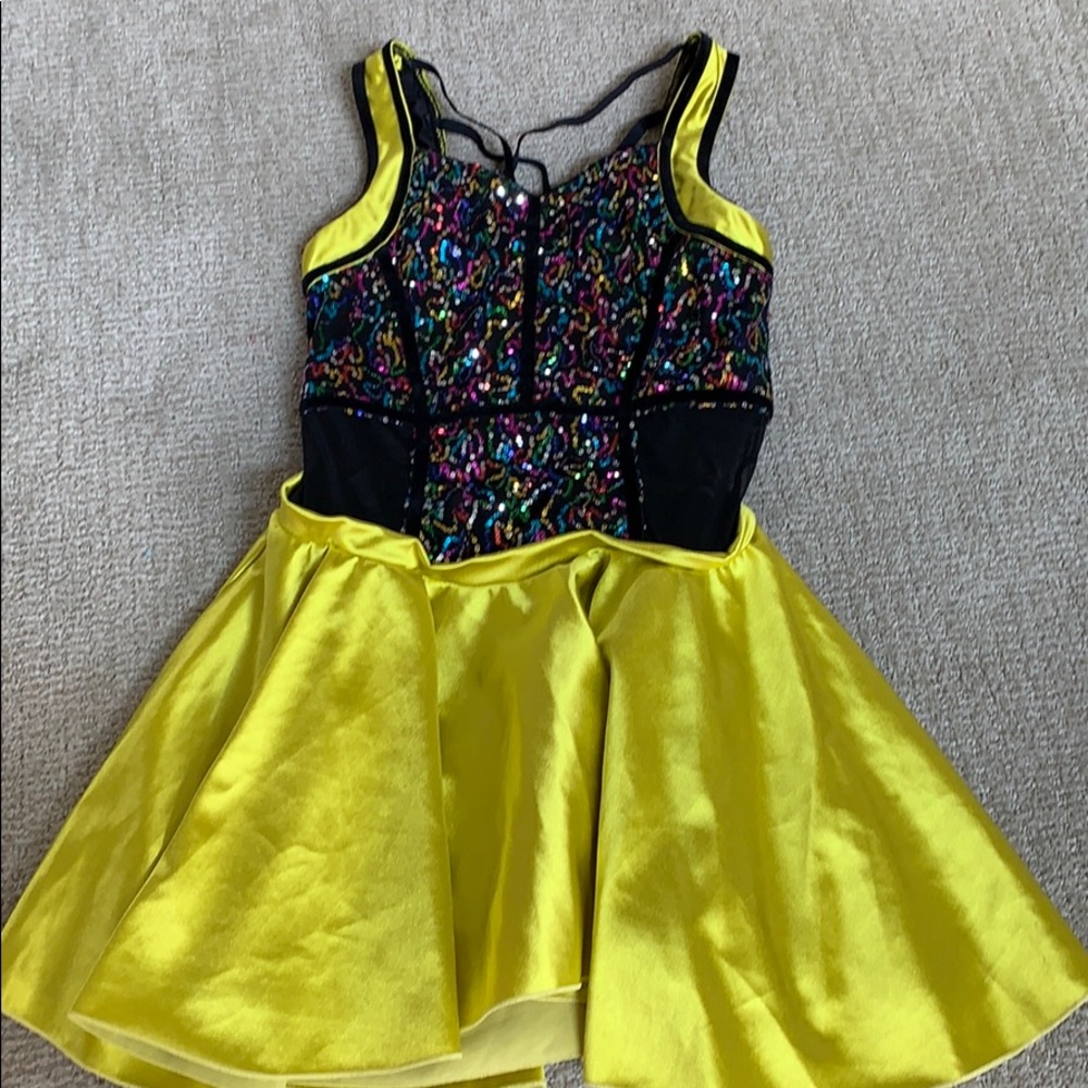 neon green dance costume
